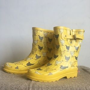 Yellow Chicken Rain Boots